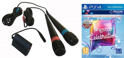 2 Mikrofony Sony + gra SingStar Celebration PL PS4 na Arena.pl
