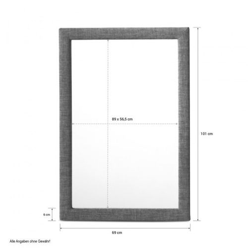 Lustro ścienne tapicerowane ramowe 70 cm x 100 cm na Arena.pl
