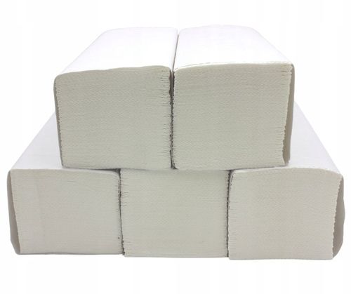 BIAŁE RĘCZNIKI PAPIEROWE SKŁADANE 100% CELULOZA na Arena.pl