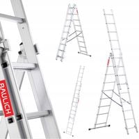 Drabina aluminiowa 3x9 stopni wielofunkcyjna produkt POLSKI hak GRATIS