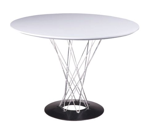 Stół TWIST 100 biały - MDF, chrom na Arena.pl