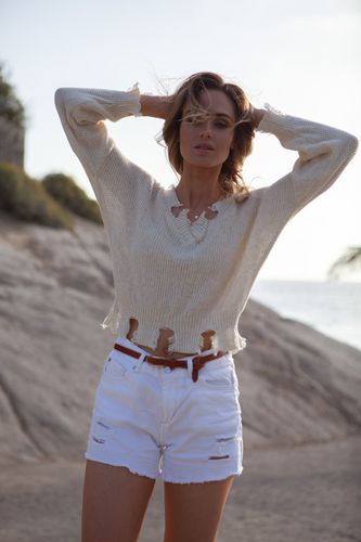 Sweter I294 Beżowy UNI na Arena.pl