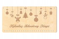 KALENDARZ ADWENTOWY Z GRAWEREM DLA DZIECKA BAZA TABLICZKA Z IMIENIEM