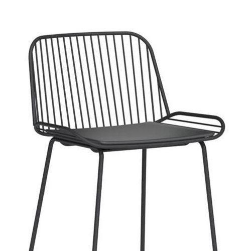 Hoker IRON BAR LOW MH-005H-B-H65 barowe krzesło z poduszką czarne loftowe na Arena.pl