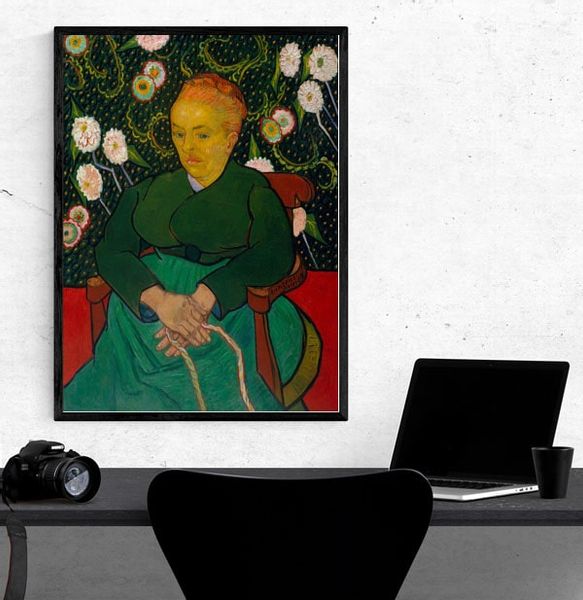 La Berceuse Woman Rocking a Cradle, Vincent van Gogh - plakat 59,4x84,1 cm zdjęcie 2