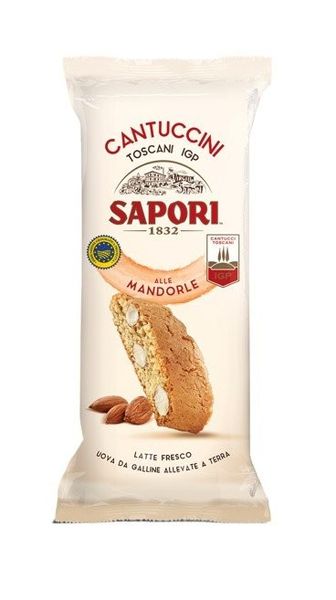 SAPORI Cantuccini z migdałami Igp, ciasteczka pojedynczo pakowane (100x9g) zdjęcie 1