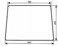 szyba tylna do ciągnika rolniczego T25 A2 Władimirec oryginalna kabina