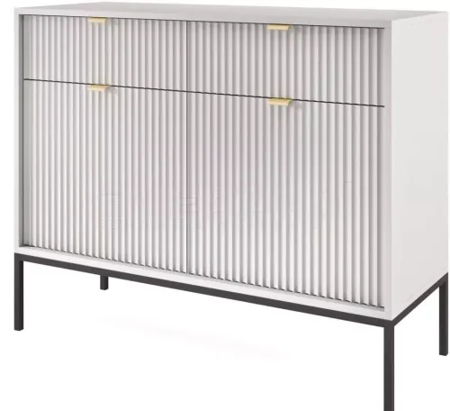 Komoda Delicious ryflowana szara na Arena.pl