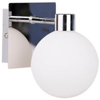 Sypialniany kinkiet Oden 21-01436 Candellux kulisty klosz chrom biały