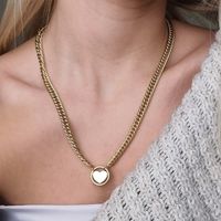 naszyjnik stal chirurgiczna pozłacana 14k gold nst1351