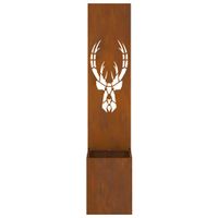 Donica ogrodowa z dekoracyjną płytą Rdzawy 32 x 140 cm