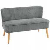 HOMCOM Sofa dwuosobowa Loveseat szary