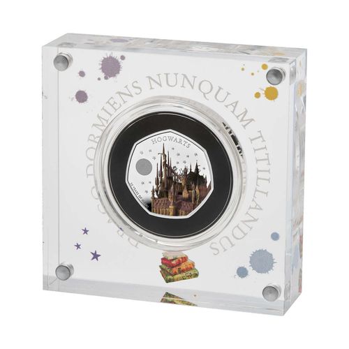 Harry Potter: Hogwarts School of Witchcraft and Wizardry kolorowany 50p Srebro 2023 Proof na Arena.pl