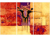 60 90CM OBRAZ 3 ELEM TANIEC DRUK PŁÓTNO RAMA