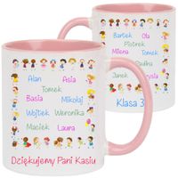KUBEK Z IMIONAMI DZIECI PREZENT DZIEŃ NAUCZYCIELA PRZEDSZKOLANKI