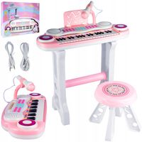 ORGANY ORGANKI KRZESEŁKO PIANINKO MP3 Z MIKROFONEM KEYBOARD USB DLA DZIECI