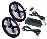 ZESTAW TAŚMA LED 3528 300 BIAŁA 10M IP20 +ZASILACZ