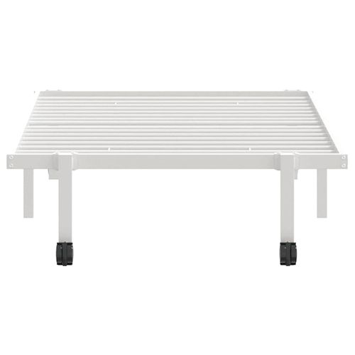 Rama łóżka bez materaca składana biała 90x190 cm stalowa na Arena.pl