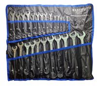 ZESTAW KLUCZY PŁASKO-OCZKOWYCH 6-32 MM 25 SZT. KLUCZE OCZKOWE ETUI MASTIFF