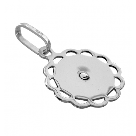 SREBRNY MEDALIK MATKA BOSKA CZĘSTOCHOWSKA DIAMENTOWANY SREBRO PRÓBY 925 GRAWER GRATIS! zdjęcie 2