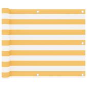 Parawan balkonowy, biało-żółty, 75x600 cm, tkanina Oxford