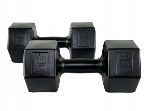 HANTLE 6KG zestaw hantli 6 kg CIĘŻARKI DO ĆWICZEŃ hantle bitumiczne 2szt na Arena.pl