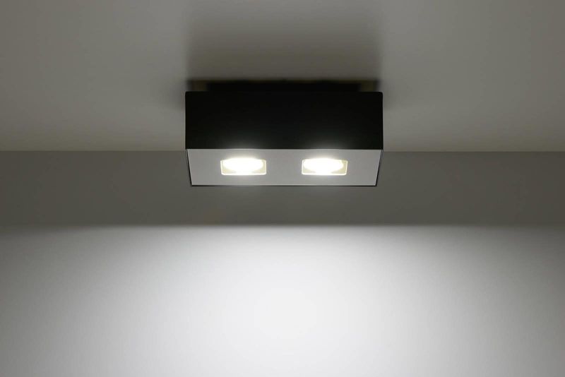 Downlight LAMPA sufitowa SL.0071 prostokątna OPRAWA metalowa czarna zdjęcie 2