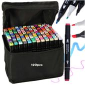Markery Dwustronne Mazaki Alkoholowe W Etui 120 + Podstawka