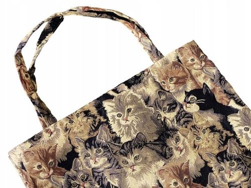 Gobelin Torba Duża 42x40 cm Kotki Koty na Arena.pl