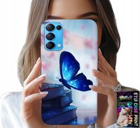 ETUI DO OPPO FIND X3 LITE - NIEBIESKI MOTYLEK, MOTYL, DAMSKIE WZORY