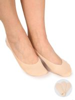 Skarpety stopki damskie prążkowane z ABS kremowe 3PAK 36-41 YOCLUB