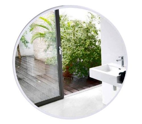 Lustro LOFT  FI80cm białe ścienne okrągłe łazienkowe do salonu sypialni loftowe Industrialne minimalistyczne na Arena.pl