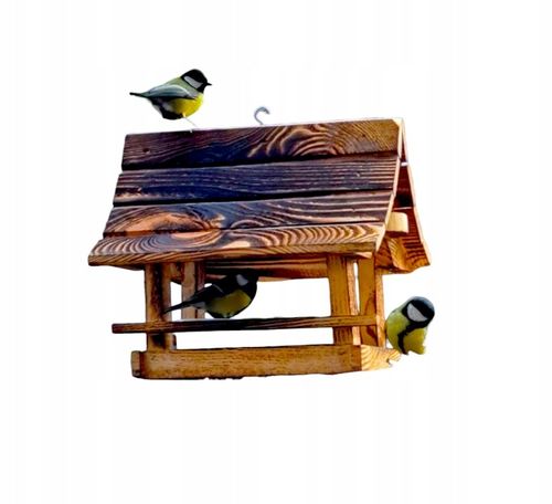 Karmnik dla Ptaków Drewniany Góralski Duży Opalany na Arena.pl