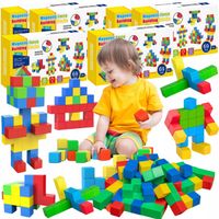 Ogromny zestaw KLOCKI magnetyczne kostki sześciany przestrzenne 414 el