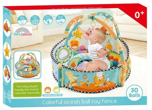 MATA EDUKACYJNA KOJEC Z PIŁECZKAMI DLA NIEMOWLĄT DUŻA INTERAKTYWNA MIĘKKA na Arena.pl