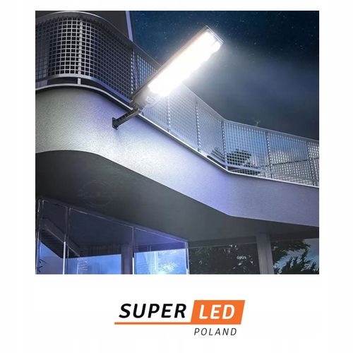 Lampa solarna LED 1000W Latarnia uliczna z czujnik + uchwyt + pilot na Arena.pl