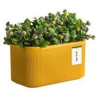 Doniczka osłonka ceramiczna Żółta 25,5 cm H13,5 cm Mat Nowoczesna Stylowa