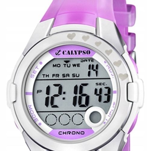 Calypso plastikowy PUR zegarek dziecięcy zegarek na rękę jasnofioletowy na Arena.pl