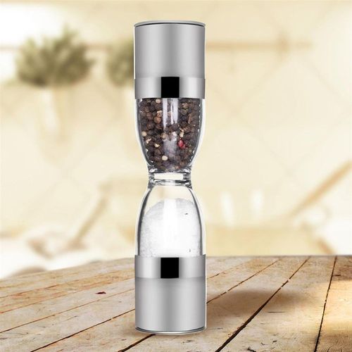 Młynek do Pieprzu Soli Dwustronny Stalowy Klepsydra do Mielenia Przypraw na Arena.pl