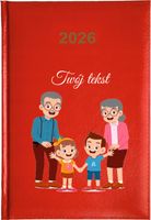 Kalendarz A5 2026 tygodniowy KSIĄŻKOWY prezent NA DZIEŃ DZIADKA BABCI