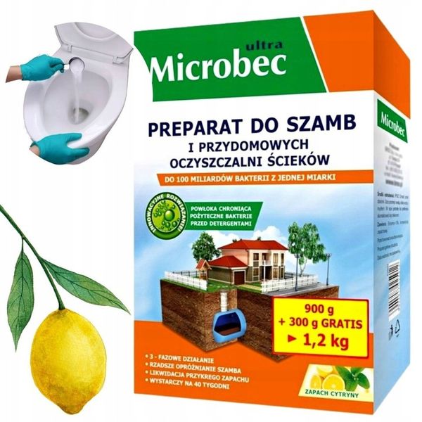 MICROBEC Ultra BAKTERIE DO SZAMBA AKTYWNE 1,2kg zdjęcie 1