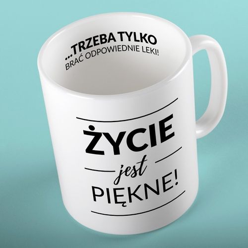 Kubek Życie jest piękne na Arena.pl