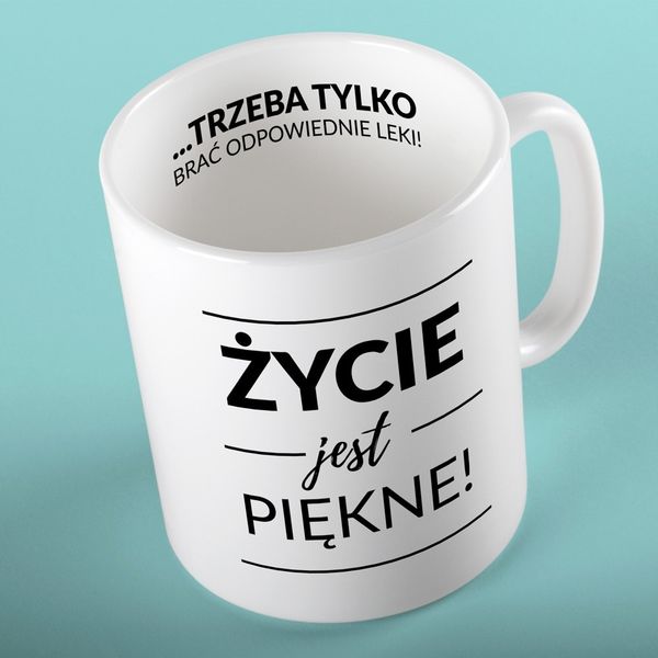 Kubek Życie jest piękne zdjęcie 3