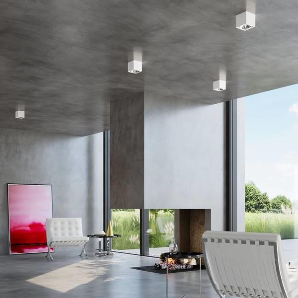 Spot LAMPA sufitowa SL.0698 metalowa OPRAWA kwadratowy downlight natynkowy biały zdjęcie 4