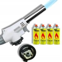 PALNIK GAZOWY NA KARTUSZ OPALARKA ZAPŁON PIEZO MOCNA 1300ST ZESTAW + 4x GAZ