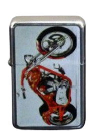 Zapalniczka Benzynowa Gentelo z Czerwonym Motorem dla Motocyklisty na Arena.pl