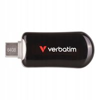 Pendrive Verbatim Plectra 64GB USB-C czarny/black 30224