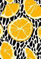 Plakat 70x100cm Nowoczesny Owoce I Cytryny 2 I Pop Art Vintage do Salonu