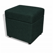 Pufa kwadratowa pojemnik salon sypialnia 38x38x42 butelkowa zieleń OTTO M12