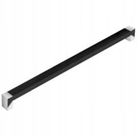 Uchwyt meblowy do szafek Czarny/Chrom KM 256mm + wkręty